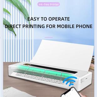 热敏打机可A连白色 跨境4便式 含手机办公小型学携习印迷你家用无