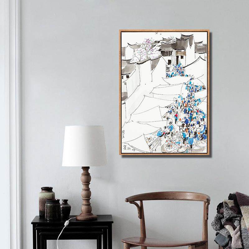 中式吴冠水墨画客饰画书中厅房挂画中国风玄关XL-059装壁画山水风,家居饰品,现代装饰画,淘宝优惠券,粉丝福利购,淘宝优惠卷