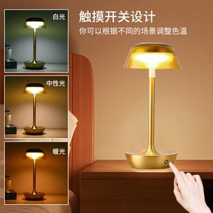 亚马逊摸感头氛围床台灯轻奢感触充插两用高脚酒吧星辰-月led应氛