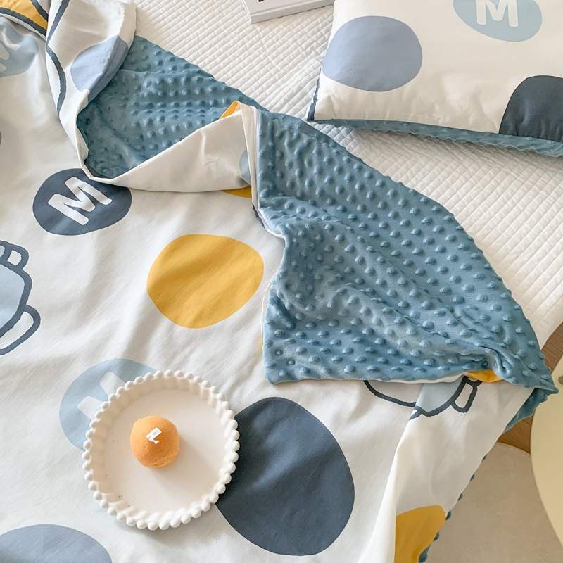 2023新款米菲兔系列全棉豆豆毯可拆洗儿童豆豆被多功能被套盖毯