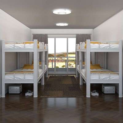 型材床学校生上下铺架床员工宿舍高双层床加厚低床学铁艺床铁JS-X