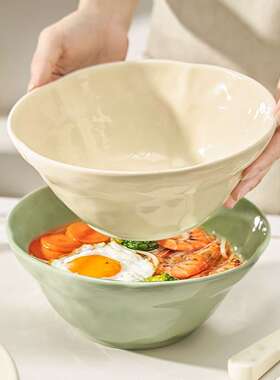J^h油风陶奶瓷面碗家用20面28406新款吃碗面碗高颜值泡面碗大碗拉
