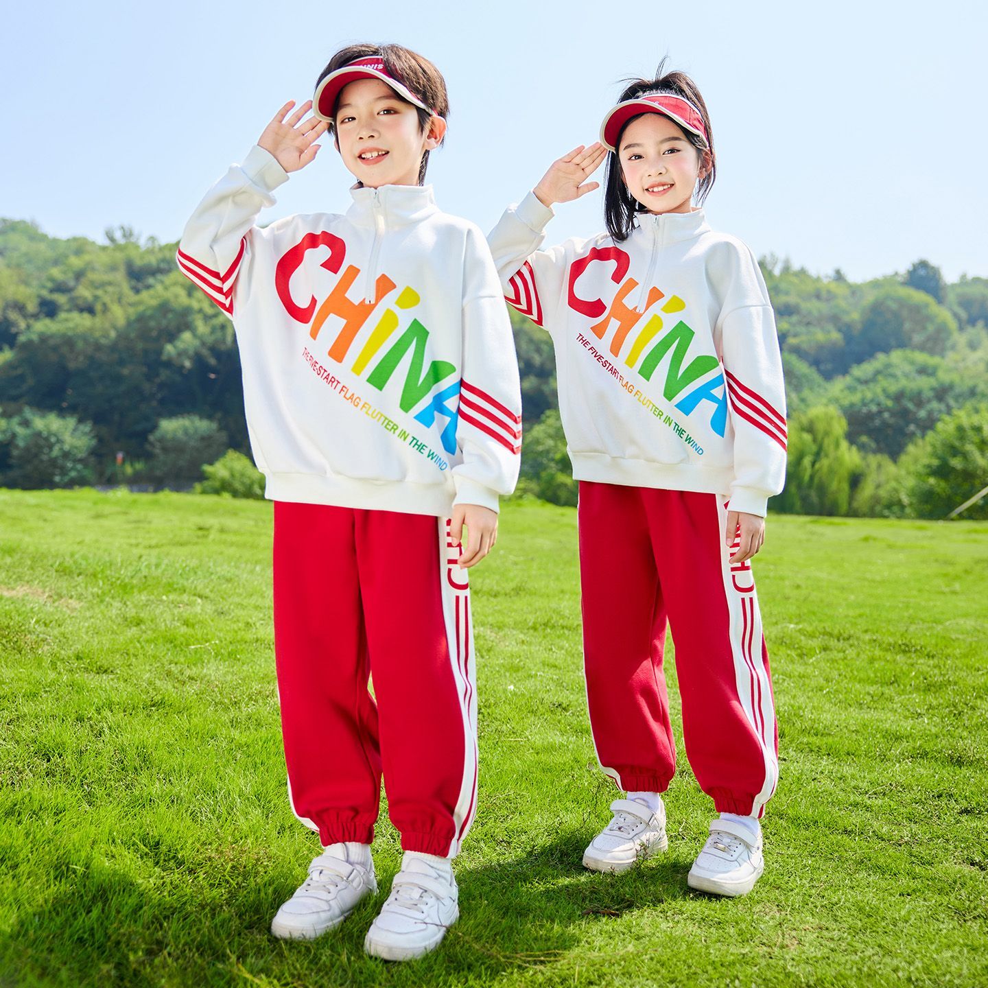 小学生运动会开幕式啦啦队校服儿童团体班服表演演出服幼儿园服装