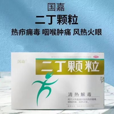 国嘉 二丁颗粒 4g9袋盒清热解毒用于火热毒盛所致的热疖痈毒正品
