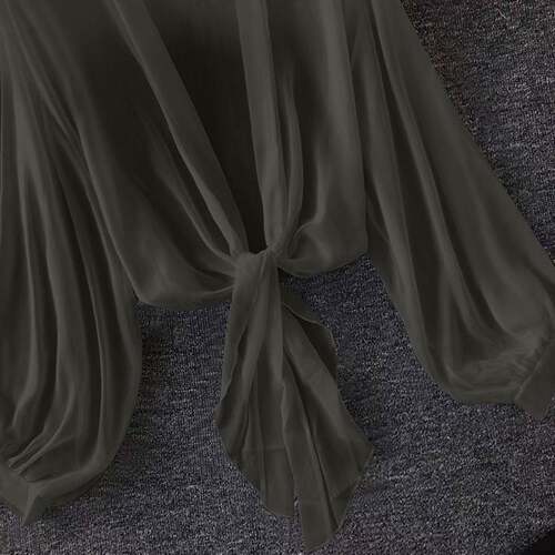 Lightweight Chiffon Sun Protection Hoodie  Knot Front