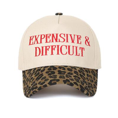 Unisex Letter Embroidered Patchwork Baseball Cap Five-sided