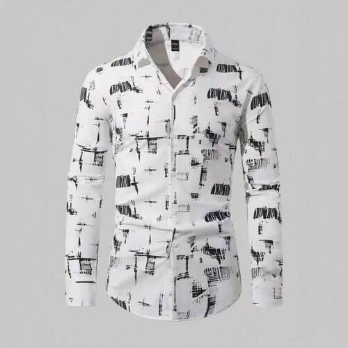 Oxford Shirt with Solid Color Button Down Collar Long