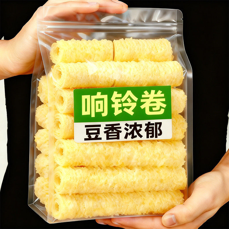 响铃卷豆皮卷黄金炸豆腐皮螺蛳粉火锅伴侣油炸腐竹豆皮卷蝉翼豆皮,粮油调味/速食/干货/烘焙,豆腐皮/腐竹/豆制品干货,淘宝优惠券,粉丝福利购,淘宝优惠卷