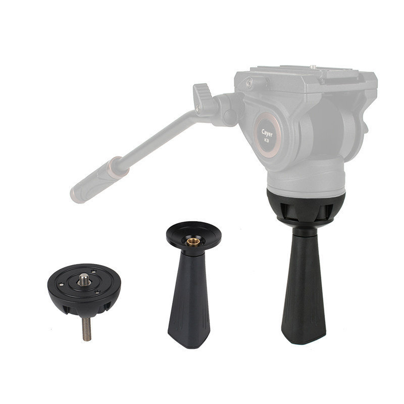 三脚架转接器65mm75mm碗口转平口云台通用球碗转换器水平调节器