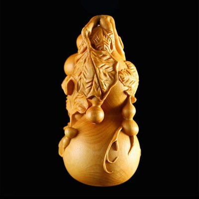 崖柏木雕手把件多子葫芦雕刻工艺品实木把玩饰品挂件文玩礼品葫芦