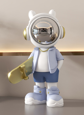 太空人宇航员桌面摆件家居玄关酒柜前台高级感装饰品乔迁开业礼品