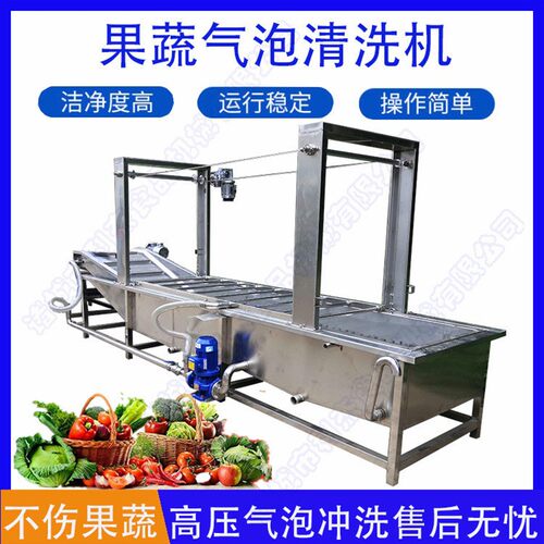 供应荔枝气泡清洗机 全自动葡萄清洗设备速冻蔬菜清洗线