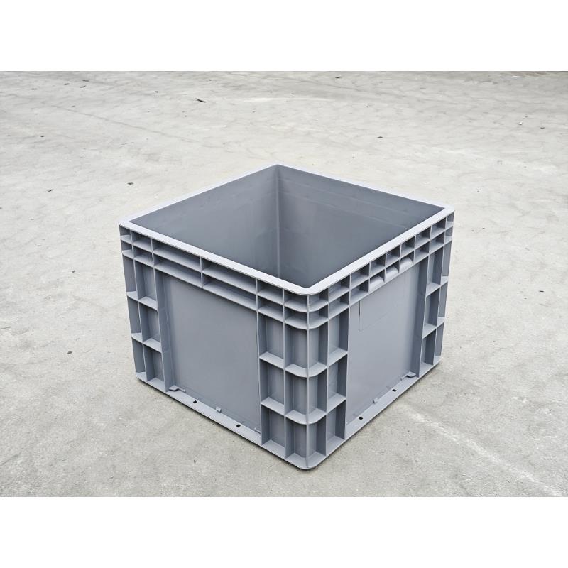 4430加高箱灰色箱收纳盒正方形箱周转塑胶塑料箱养殖专用箱