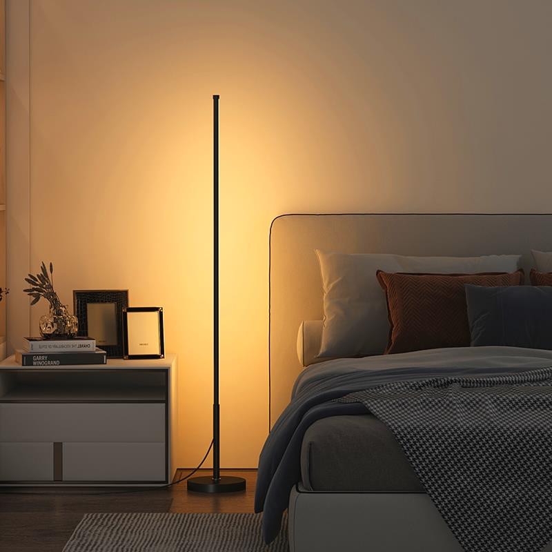 线性氛围落地灯客厅卧室床头儿童沙发角一字遥控夜灯暖光立式台灯