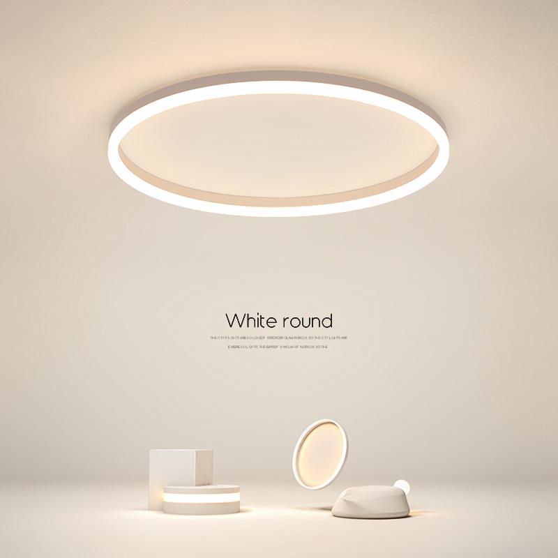 现代简约卧室灯LED吸顶灯创意客厅灯大气饭厅灯圆形房间书房灯具