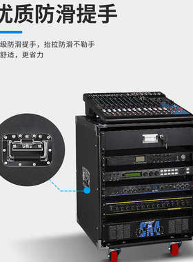 10U/12U/16U功放机柜调音台架子航空箱家用KTV音响设备简易机柜