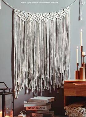 波西米亚挂毯流苏编织小旗帜壁饰 欧式风格客厅卧室墙饰壁挂