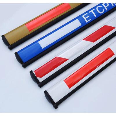 红门道闸杆小区门禁红门ETCP停车蓝白水滴形防砸胶条杆挡车起落杆