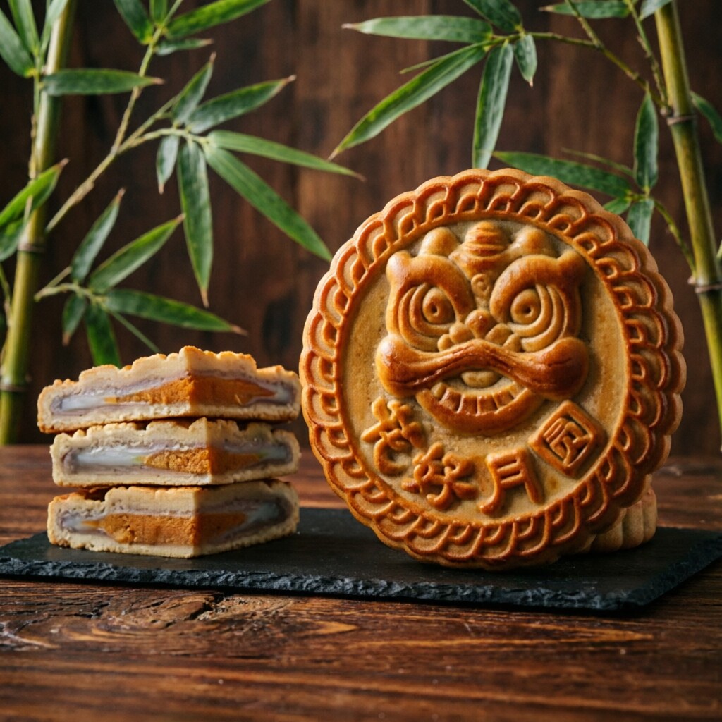 花好月圆芋泥蛋黄肉松 大南瓜大柿子大月饼 广式网红中秋糕点