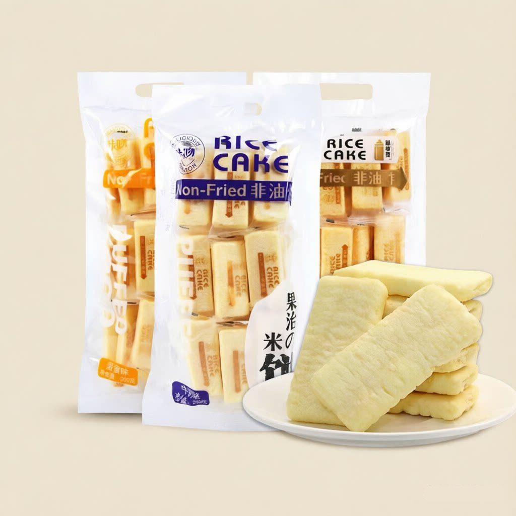 咔吻果治米饼非油炸健康零食牛奶蛋黄蟹黄芝士味米饼果卷米棒组合