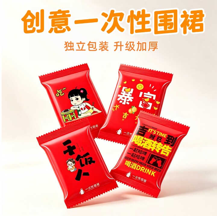 一次性餐饮围裙独立装加厚防水