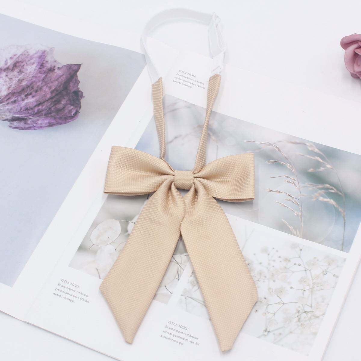 现货魔方格斜角小长柄领结领花女韩版水手服配饰学院风jk领结