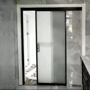 单吊轨门单轨地滑门阳台厨房卫生间门隔断单扇移门洗手间推拉中式