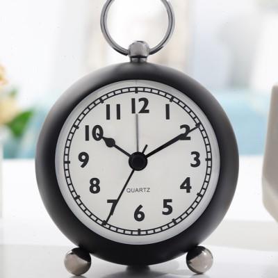汉时北欧轻奢静音夜光闹钟卧室桌面钟表摆件客厅摆台式小时钟HA06