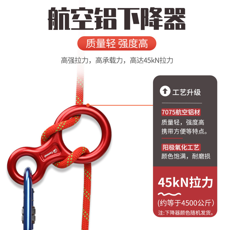 应急逃生绳子高楼火灾速降绳救生家用消防包高层缓降器安全绳套装