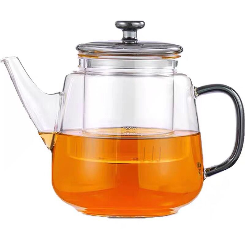 加厚全玻璃泡茶壶耐热高硼硅不锈钢过滤冲茶器家用煮茶红茶花茶壶