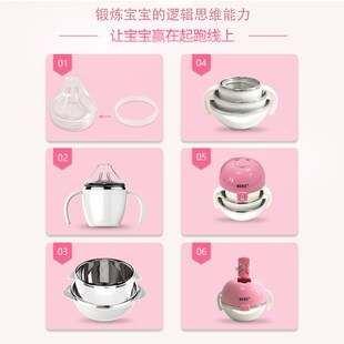 berz儿童餐具组合套装宝宝婴儿辅食碗保温便携吸盘防摔餐具学饮杯