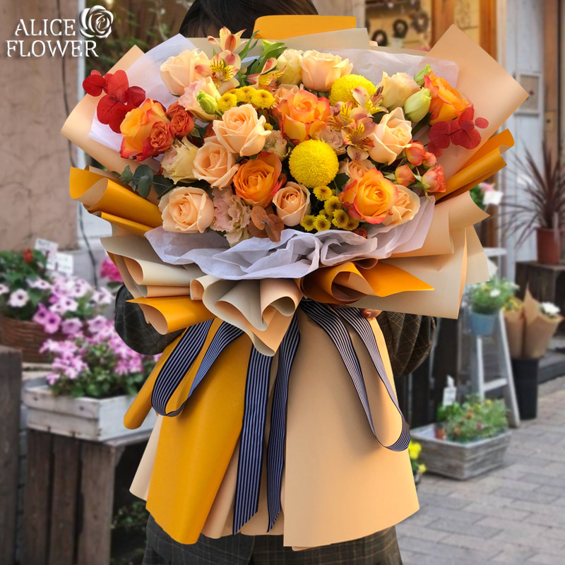 毕业季杭州鲜花速递同城玫瑰花郁金香花束女友爱人生日订花送上门