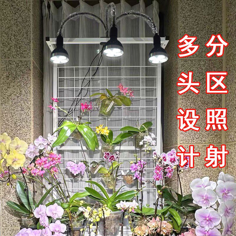 植物补光灯夹子三头软管射灯古法鱼缸灯全光谱led热带绿植生长灯