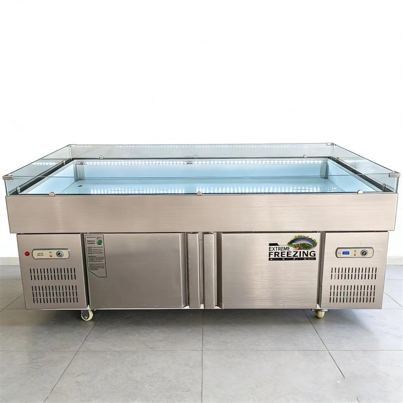 不锈钢商用海鲜产冰台展示柜饭店凉菜熟食卤菜卤货冷藏冷冻保鲜柜