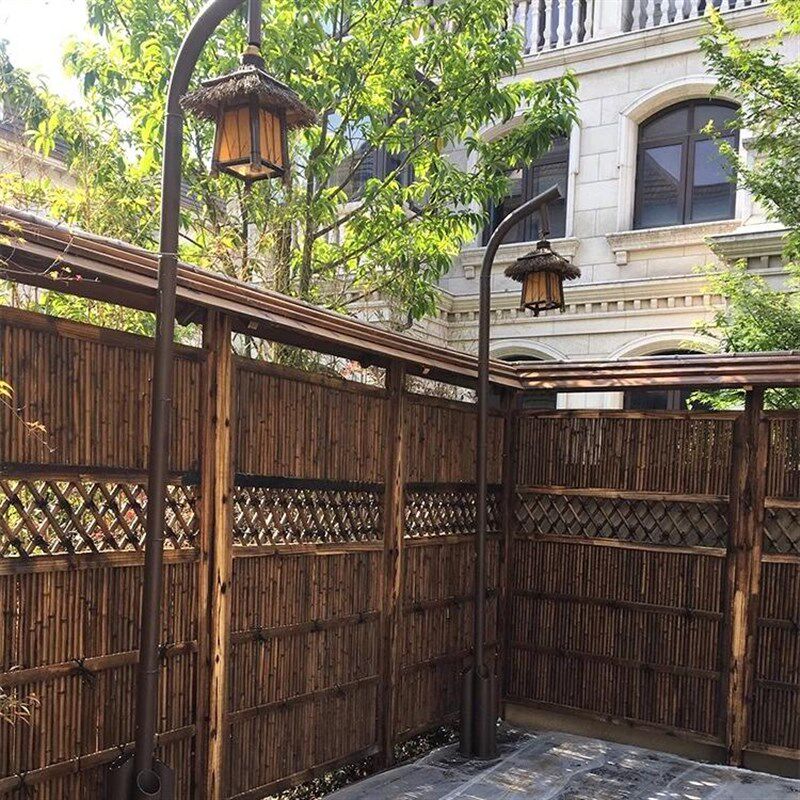 中式太阳能仿古景观灯户外花园竹屋灯民宿庭院景区高杆路灯草坪灯