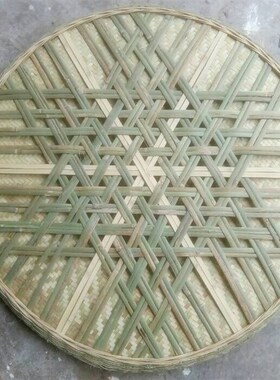 竹编老款簸箕竹制品农家竹扁纯手工底部加固农家晾晒老式簸箕装饰