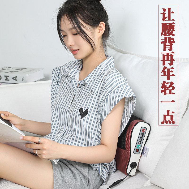 智能颈肩按摩枕背部腰部多功能家用揉捏按摩仪 颈椎推拿按摩器车
