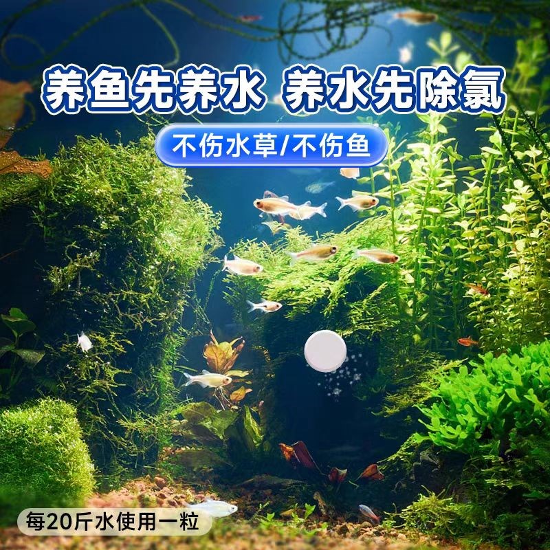 鱼缸净水片澄清澈净化水质去腥鱼缸水族箱除臭鱼池清水养鱼净水剂