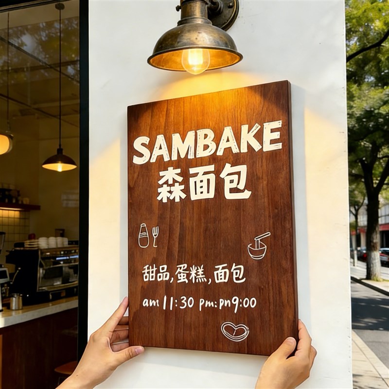 创意门头招牌定做实木刻字广告牌工作室营业告示民宿公司门牌定制
