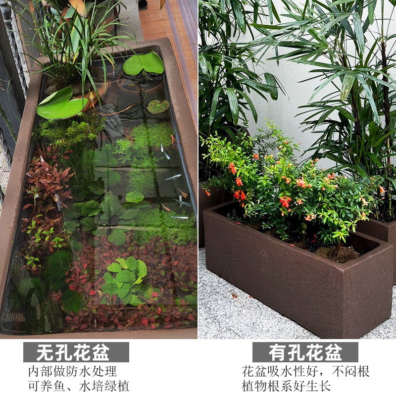 特大号马槽鱼缸陶罐粗陶花盆陶缸径室内外阳台荷花睡莲盆古法养鱼