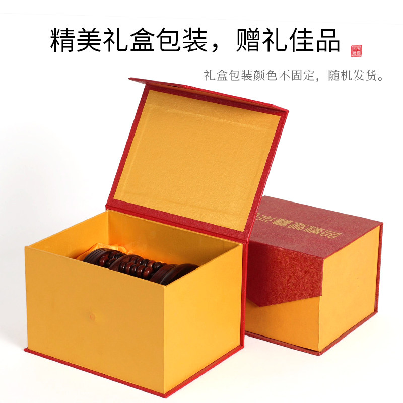 复古中国风高档红木笔筒摆件 办公室桌面文具收纳盒创意旋转大红