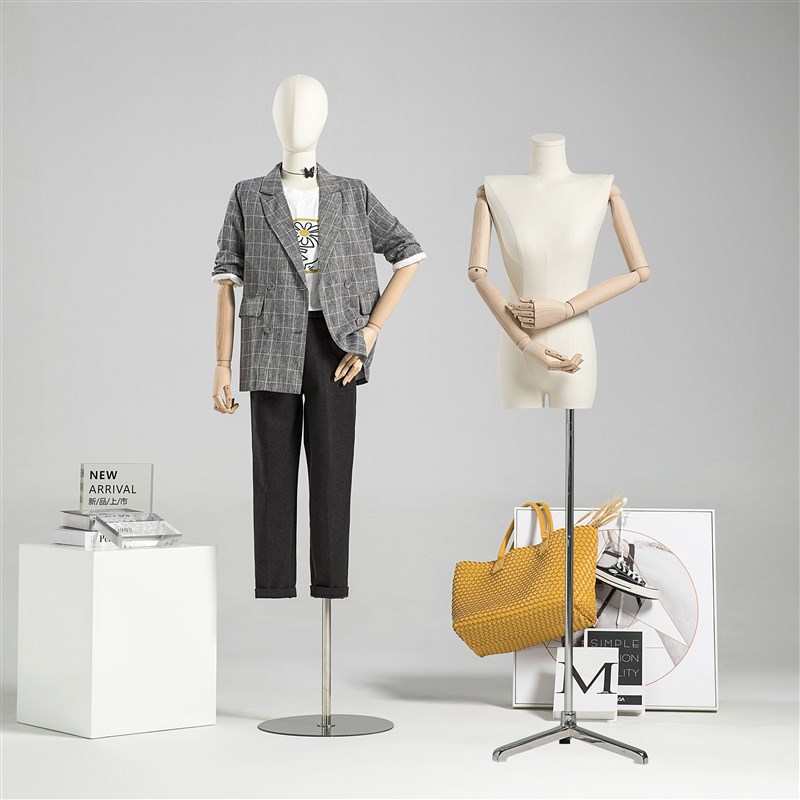 平肩宽肩小胸锁骨模特架子展示架道具人偶女半身服装店橱窗直角肩
