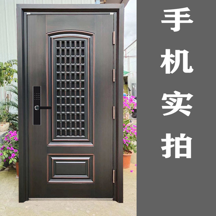 新款通风甲级防盗门智能指纹锁安全保温家用进户入户钢质安全大门