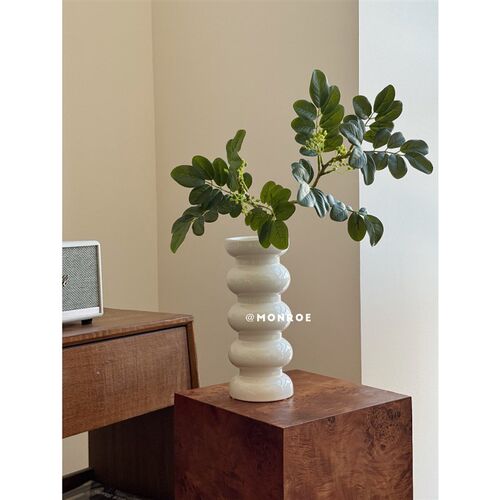 雪花叶梦鹿仿真植物 绿叶马醉木吊钟森系装饰搭配客厅插花绿植