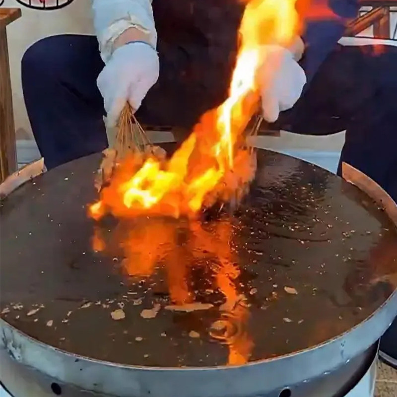 烈火牛肉铁板烧烤炉子商用烈火牛肉设备燃气烤盘创业摆摊户外肉串