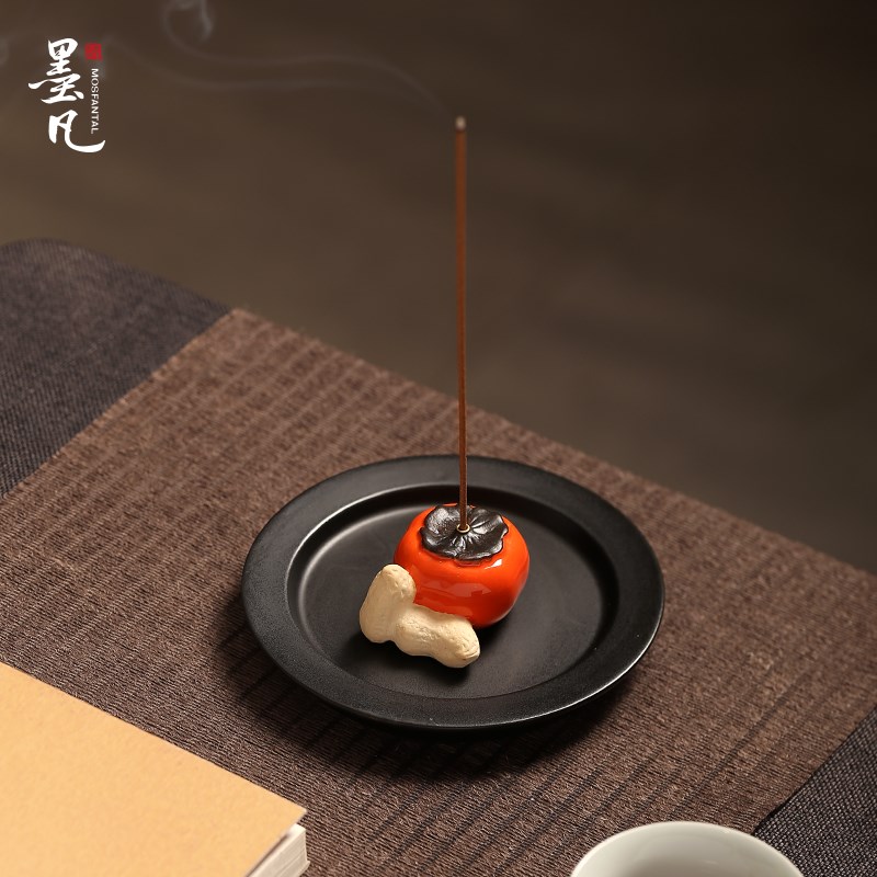 好柿发生迷你紫砂茶宠线香插创意香炉檀香家用茶桌摆件香道