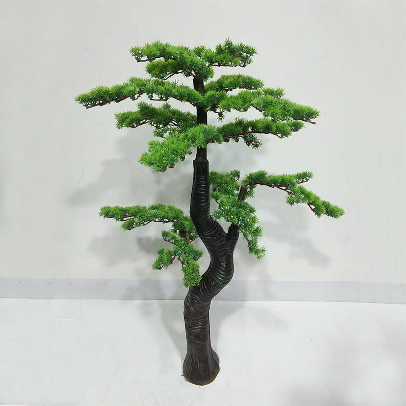 彷真植物盆栽迎客松客厅玄关摆件大型绿植室内装饰假树花景幸福树