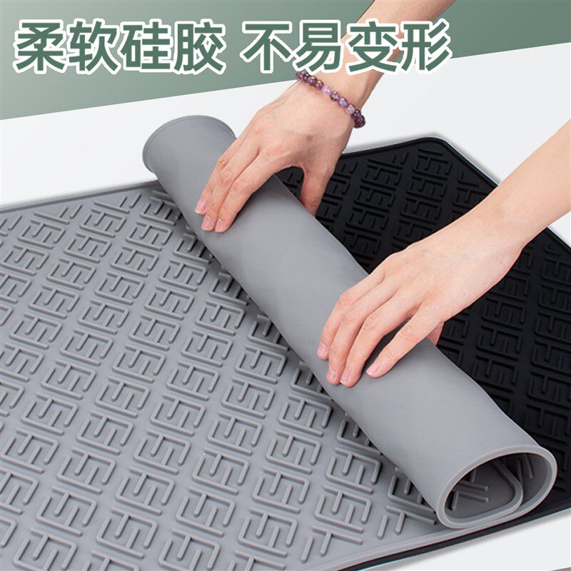 加厚超大号70*50CM硅胶厨房沥水垫台面隔热垫 电磁炉保护耐高温垫