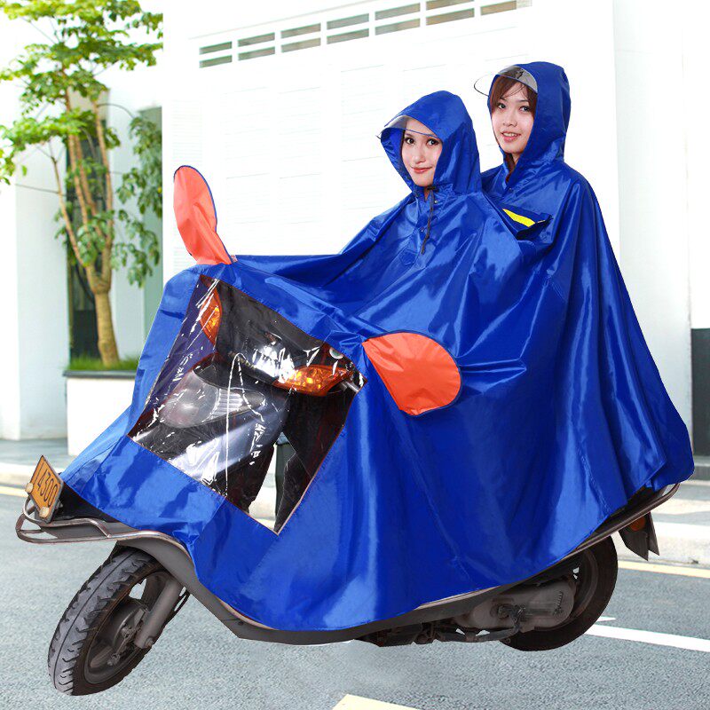 双人雨衣机车电动车2人雨披加大加厚遮脚男2024新款母子亲子女