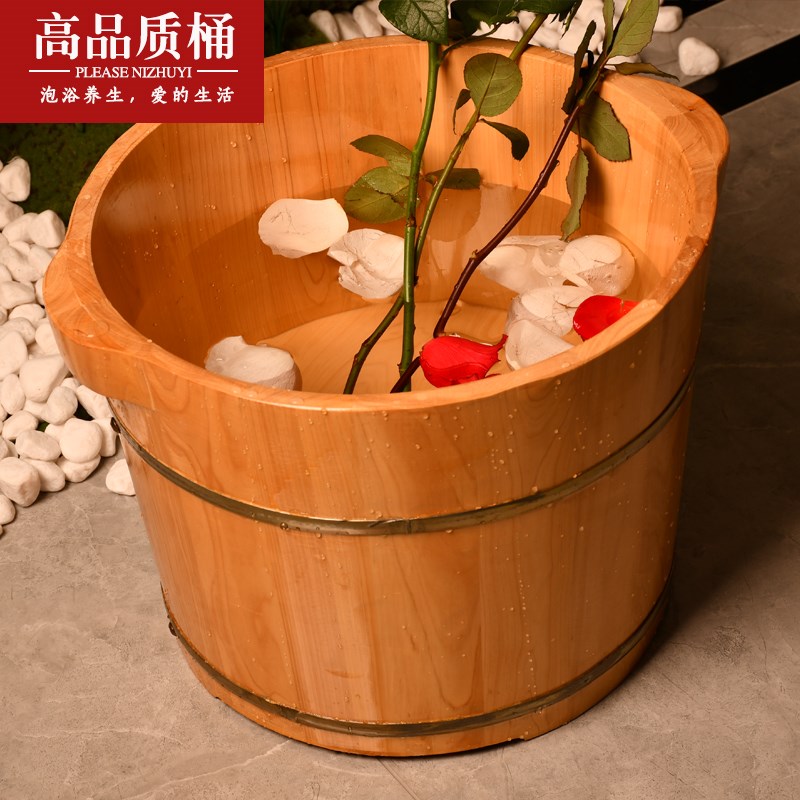香柏木无结巴泡脚木桶足浴洗脚桶无黑点木桶过小腿泡脚木盆足疗盆